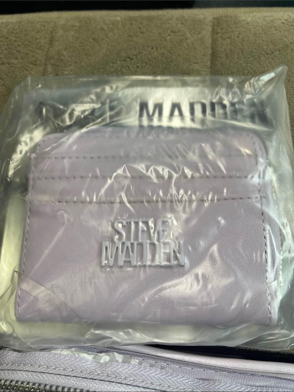 Steve Madden Lilac Clear Crossbody Bag with Matching Wallet. NWT - Picture 9 of 10